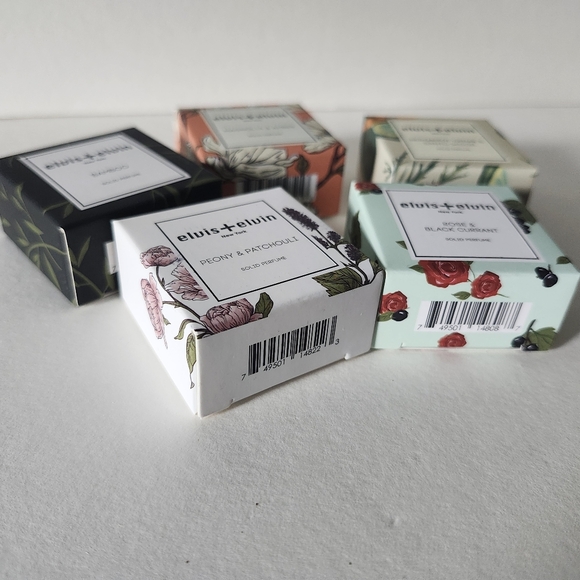 Elvis + Elvin Solid Perfume 5 Pack Set - Bamboo, Peony, Magnolia, Rose - Picture 10 of 12